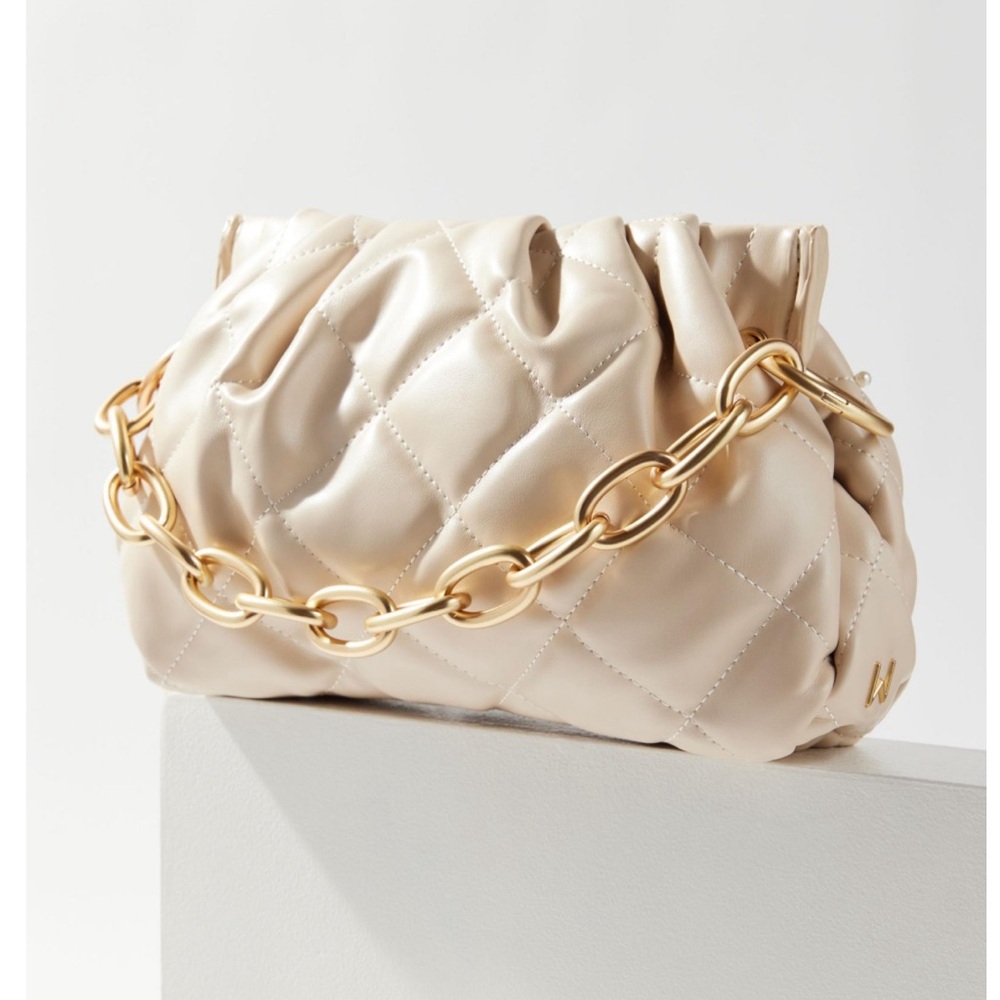 House of Want Chill Franed Clutch Bag from Urban Outfitters, color ivory